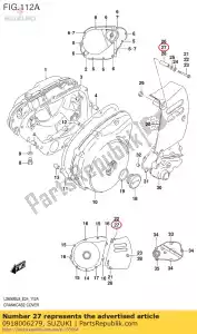 suzuki 0918006279 afstandhouder, 6,5x9x38 - Onderkant