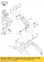 450140337VM, Kawasaki, shockabsorber, s.red kawasaki er6n  e f er650 er 6n abs 650 , Nowy