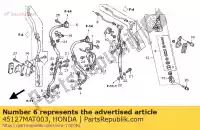 45127MAT003, Honda, manguera l, fr brk sub honda cbr super blackbird xx cbr1100xx 1100 , Nuevo