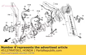 Honda 45127MAT003 mangueira l, fr brk sub - Lado inferior