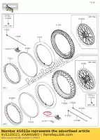 410220023, Kawasaki, pneu com câmara de ar, 120 / 80-19 (d) kawasaki kx kxf 450 250, Novo