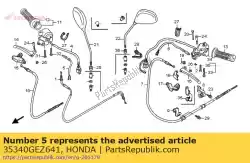 Qui puoi ordinare switch assy., fr. Fermare da Honda , con numero parte 35340GEZ641: