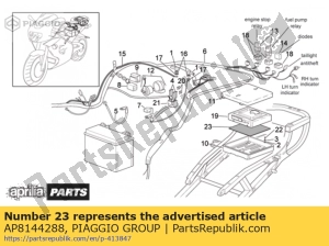 aprilia AP8144288 lat. batterij ondersteuning rubber - Onderkant