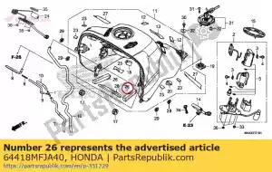 Honda 64418MFJA40 mat d, r. under cowl - Bottom side