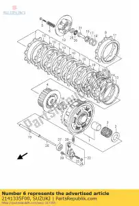 Suzuki 2141335F00 ressort, embrayage - La partie au fond