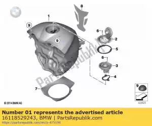 bmw 16118529243 serbatoio del carburante - fuoco blu - Il fondo