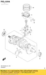 Here you can order the bearing, crank pin (black) from Suzuki, with part number 1216435F100B0: