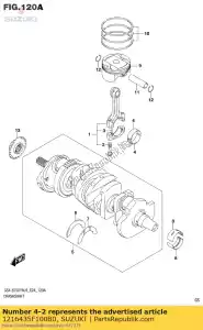 suzuki 1216435F100B0 bearing, crank pin (black) - Bottom side