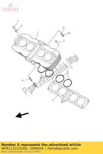 yamaha 4KM113510000 guarnizione, cilindro - Il fondo