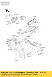 Ici, vous pouvez commander le queue de lampe auprès de Kawasaki , avec le numéro de pièce 230251331: