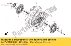 wheel sub assy., fr. Van Honda, met onderdeel nummer 44650MGE010, bestel je hier online: