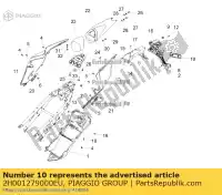 2H001279000EU, Piaggio Group, carenatura della coda verniciata grigia sinistra aprilia rsv zd4rkl00zd4rkl01 1000 2016, Nuovo