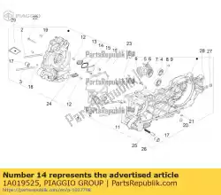 Ici, vous pouvez commander le guarnizione coperchio lamelle auprès de Piaggio Group , avec le numéro de pièce 1A019525: