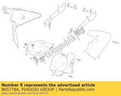 Aprilia 865778A, Support, OEM: Aprilia 865778A