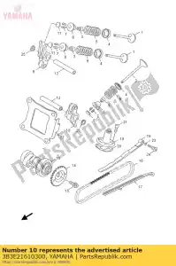 yamaha 3B3E21610300 braço, válvula de balanço - Lado inferior