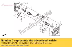 Ici, vous pouvez commander le socket comp., l. Fr auprès de Honda , avec le numéro de pièce 33460KS4621: