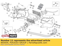 Aprilia 860009, Aanzuigleiding sas, OEM: Aprilia 860009