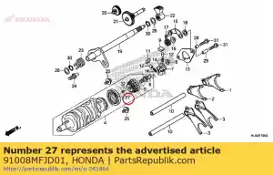 honda 91008MFJD01 roulement, bille spéciale, 6500 - La partie au fond