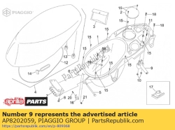 Aprilia AP8202059, Saddle lock, OEM: Aprilia AP8202059