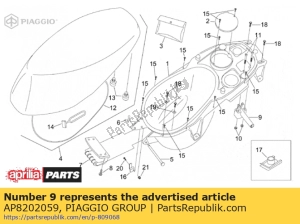 aprilia AP8202059 saddle lock - Bottom side