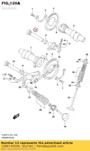 suzuki 1286139G00 eje, válvula roc - Lado inferior