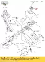 510480009, Kawasaki, tanque de tapa, combustible kawasaki klx  r kx f d c l kx250 kx250f kx450f klx450r kfx450r klx110 klx450 kx85 lw sw klx110l klx140l klx140 big wheel kx85ii klx140r 450 250 85 110 140 , Nuevo