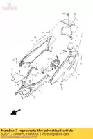 5DSF177J00PH, Yamaha, deksel 2 yamaha yp 125 180 2005 2006 2007 2008, Nieuw