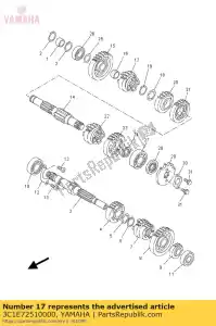 yamaha 3C1E72510000 gear, 5th wheel (2 - Bottom side