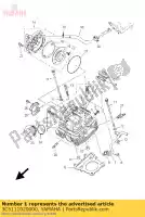 3C5111020000, Yamaha, cilinderkop assy yamaha xg yfm 250 2005 2008 2009 2010 2011 2012 2013, Nieuw