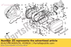 deksel, l. Zadeltas * nha27m van Honda, met onderdeel nummer 81421MCA000ZR, bestel je hier online: