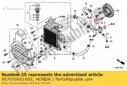 Aqui você pode pedir o parafuso, flange, 6x16 em Honda , com o número da peça 957010601602: