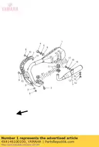 yamaha 4X4146100100 exhaust pipe ass - Bottom side