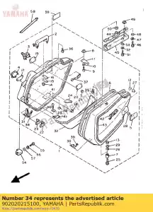 Yamaha 902020215100 lavadora, placa (26h) - Lado inferior