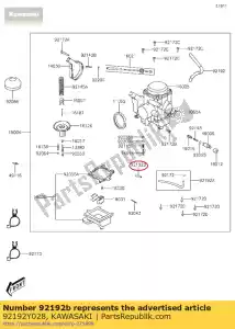 kawasaki 92192Y028 tube, rose kvf300cdf - La partie au fond