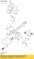 Here you can order the gear,oil pump d from Suzuki, with part number 1632140H00: