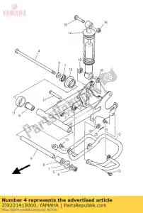 yamaha 2JX221410000 eje, pivote - Lado inferior