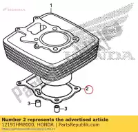 12191HM8000, Honda, junta, cilindro honda trx250ex sporttrax sportrax trx250x trx250tm trx250tm1 250 , Nuevo