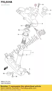 suzuki 5621136F00 houder, handvat - Onderkant