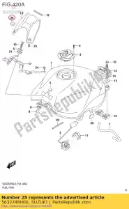 suzuki 5632748H00 poduszka, przednia szyba nr 2 - Dół