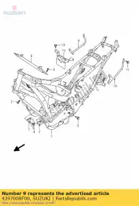 suzuki 4397008F00 grip, achter, r. - Onderkant