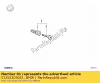 51252303681, BMW, slot (met sleutelcode) bmw  650 1000 1100 1984 1985 1986 1987 1988 1989 1990 1991 1992 1993 1994 1995 1996 1997 1998 1999 2000, Nieuw