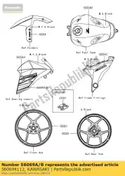 Tutaj możesz zamówić wzór, os? Ona, lewa zr800bef od Kawasaki , z numerem części 560694112: