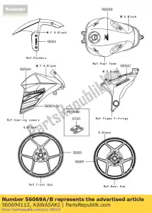 kawasaki 560694112 modèle, linceul, lh zr800bef - La partie au fond