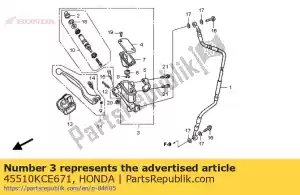 Honda 45510KCE671 cilindro subconjunto., fr. si - Lado inferior