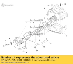 Aprilia 828662, Tornillo, OEM: Aprilia 828662