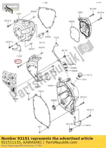 kawasaki 921511135 bolt,6x35 er500-a1 - Bottom side