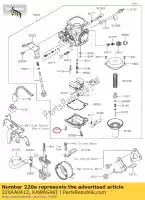 220AA0412, Kawasaki, vite-pan-croce comune kawasaki  d tracker kx 125 150 2001 2002 2016 2017 2018 2019 2021, Nuovo