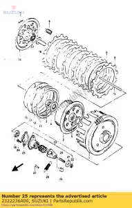 suzuki 2322236A00 hook,cl.release - Bottom side