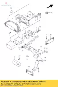 suzuki 3571238B30 lentille, rr combi l - La partie au fond