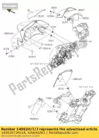 14092073451A, Kawasaki, deksel, koplamp, m.c. grijs kawasaki er6n  f e er 6n abs 650 , Nieuw